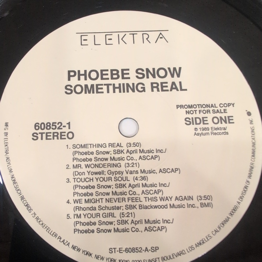 Phoebe Snow Something Real Vinyl LP 1989 Promo DMM Audiophile 60852-1 VG - Picture 6 of 8